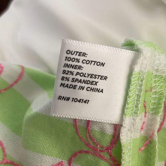 Lady Hagen Striped Embroidered Skort in Green Paradise 8 - Picture 7 of 11